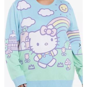 Hello Kitty Jumbo Art Pastel Knit Sweater Plus Size